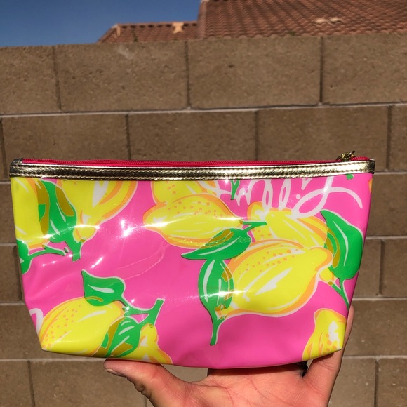 Lily Pulitzer for Estée Lauder Lemon Make-Up Cosmetic Bag - Picture 2 of 3